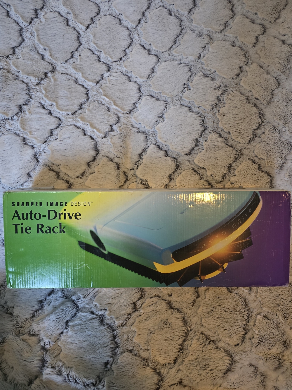 NIB Sharper Image Auto-Drive Tie Rack NEW OLD STOCK SEALED Holds 72 Ties